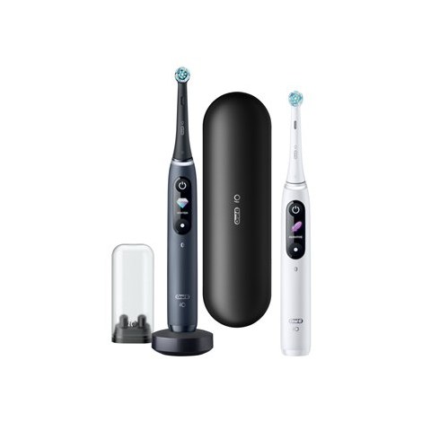 Oral-B | iO8 Series Duo | Electric Toothbrush | Rechargeable | For adults | ml | Number of heads | Black Onyx/White | Number of